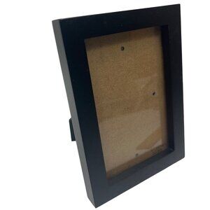 Black Wood 5x7 Picture Frame W/ Glass Front/ Easel Back For Tabletop & Wall  65d